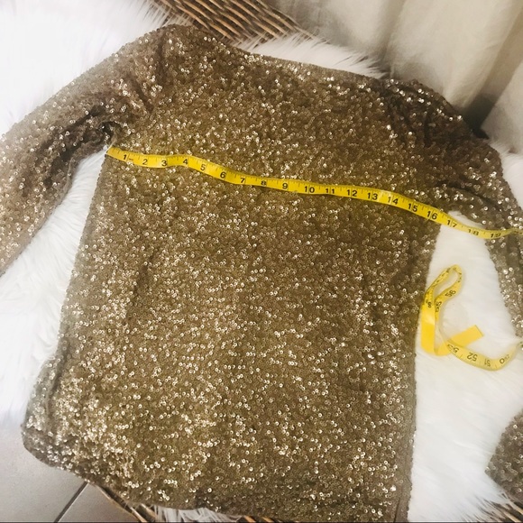 J. Crew copper sequin long sleeve top Sz XS - Picture 8 of 11